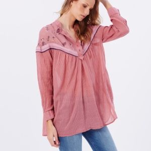 NWT Free People Hearts & Colors Long Sleeve Shirt